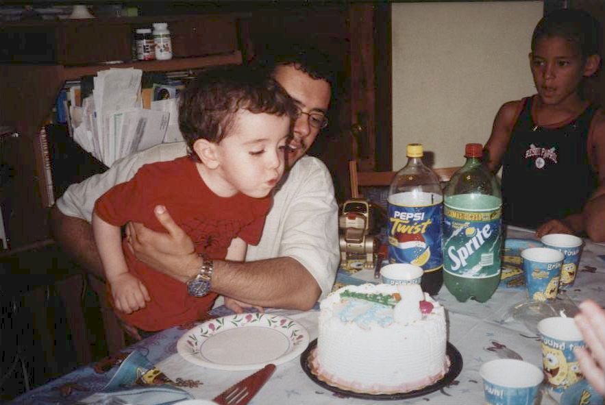 david blows out candles