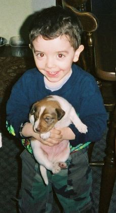 david holding puppy