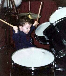 david plays drums