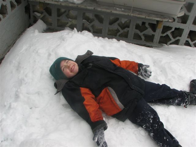 david in snow