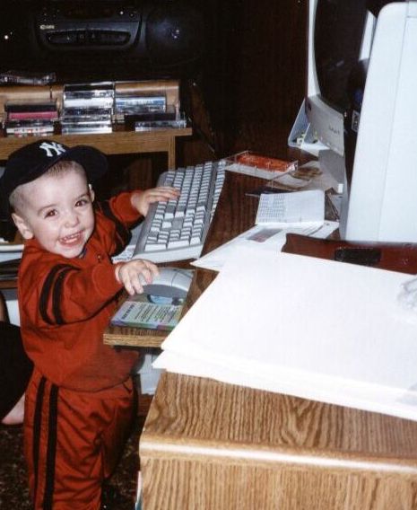 david on computer