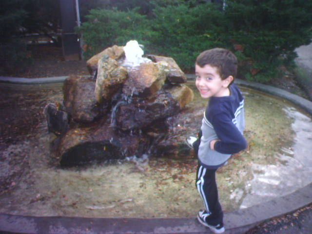 david stepping in water
